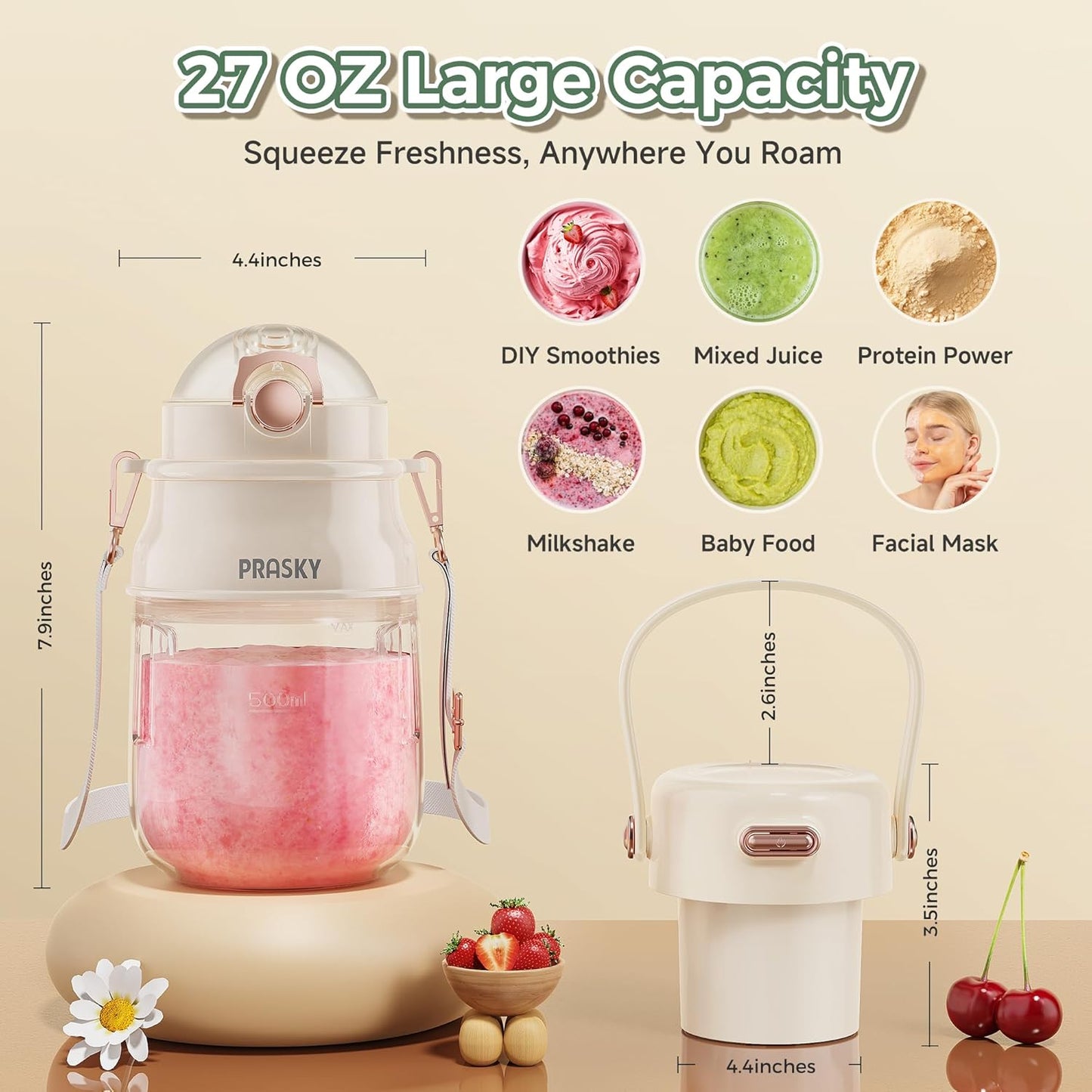 Prasky™ QuickMix Portable Blender