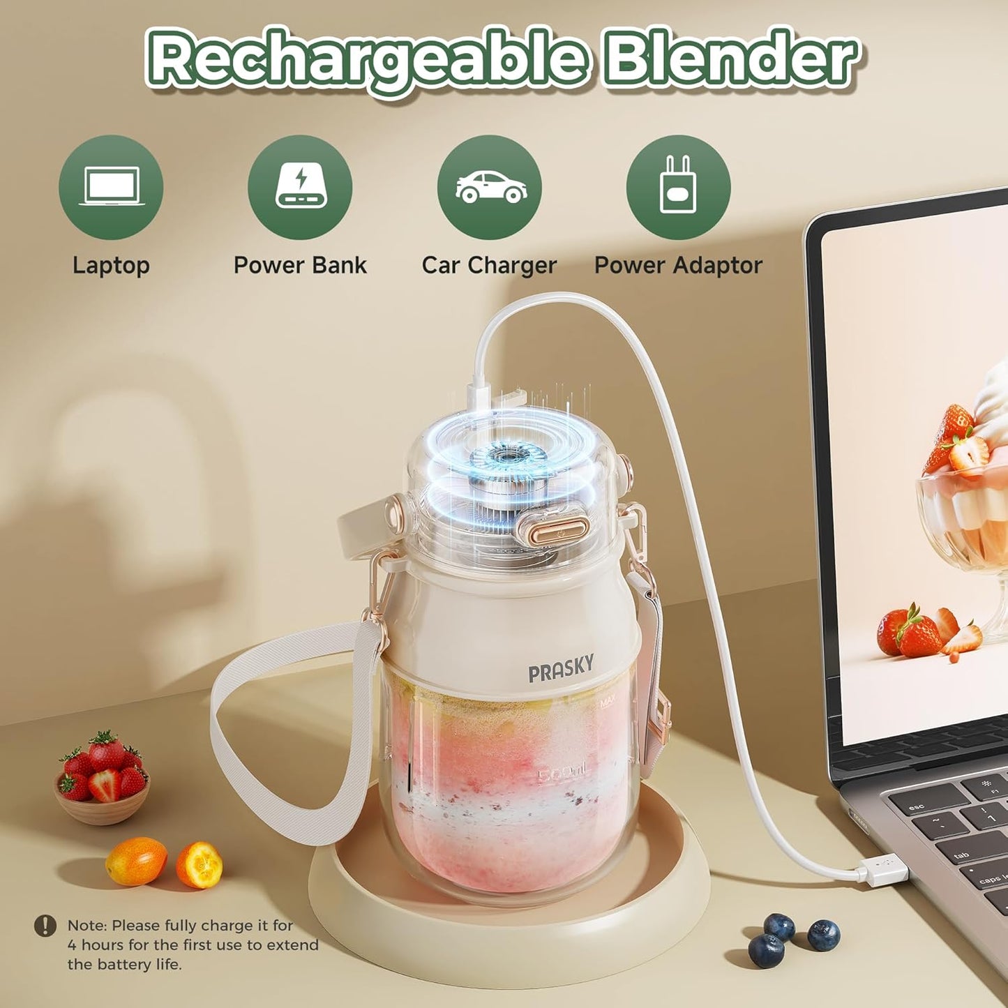 Prasky™ QuickMix Portable Blender
